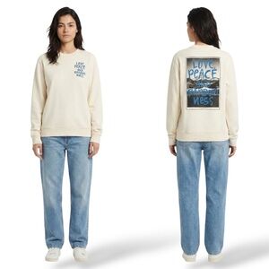 SCOTCH & SODA 1O0% Organic Cotton Butter Yellow Graphic Sweatshirt Large